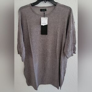 Brand New Zara Man LINEN POLYESTER BLEND LARGE T-SHIRT